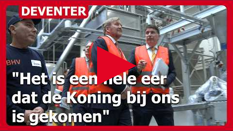Koning Willem Alexander bezoekt Senzora Deventer: "Een hele eer, dat de Koning bij ons is gekomen"