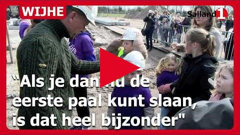 Officiële start bouw Kindcentrum Wijhe: "Als je dan nu de eerste paal kunt slaan, is dat bijzonder"